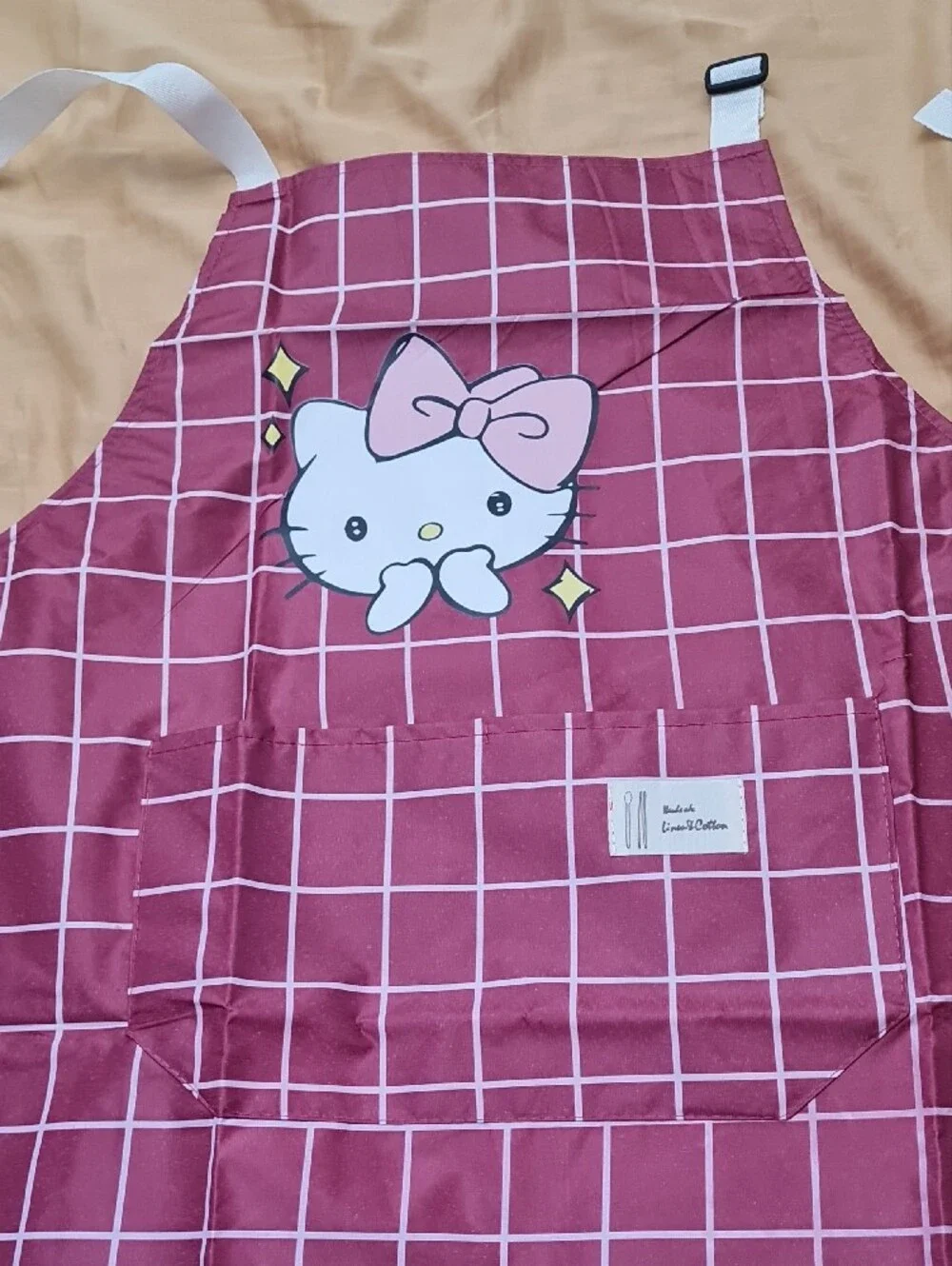 💥3for$15💥Hello Kitty Grid Apron - Cute Kitchen Apron